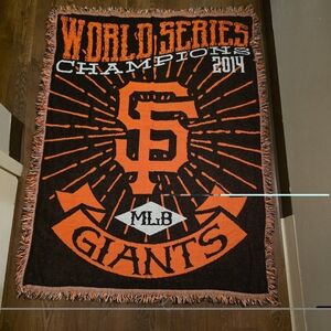 SF Giants World Series Champions 2014 Blanket Throw